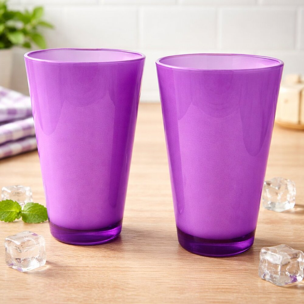Acrylic Purple Tall Melamine Drink Glass
